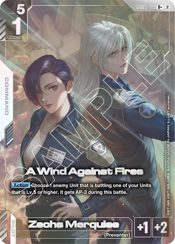 Image for A Wind Against Fires (R+) (GD05-119) [Freedom Ascension] {GD05} - Gundam Card Game