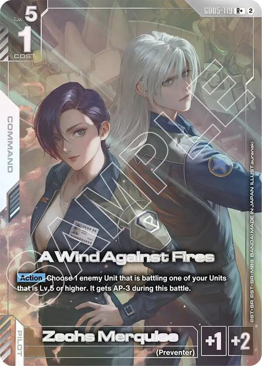 Image for A Wind Against Fires (R+) (GD05-119) [Freedom Ascension] {GD05} - Gundam Card Game