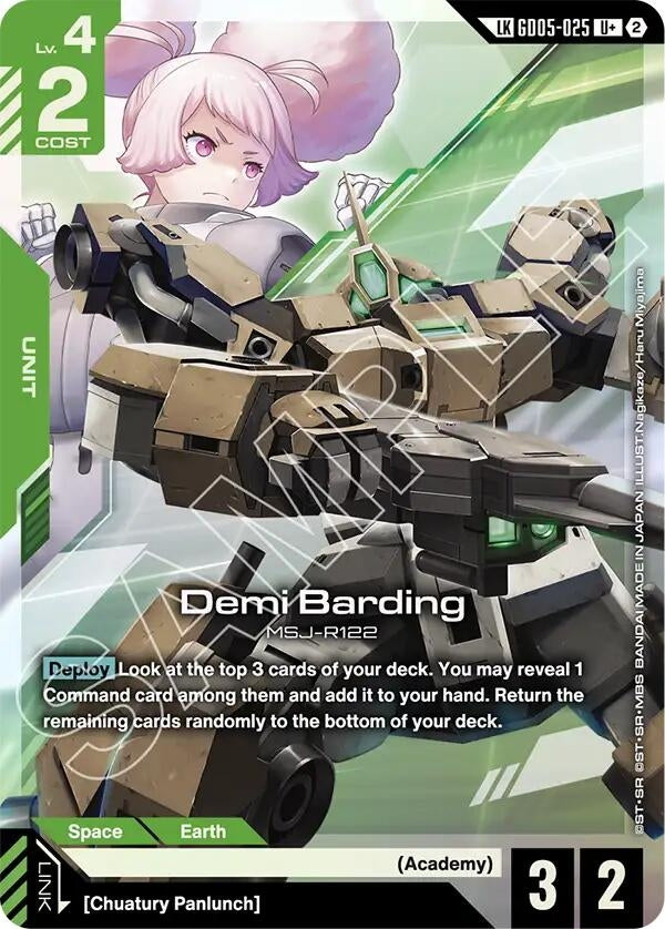 Image for Demi Barding (U+) (Link Rare) (GD05-025) [Freedom Ascension] {GD05} - Gundam Card Game