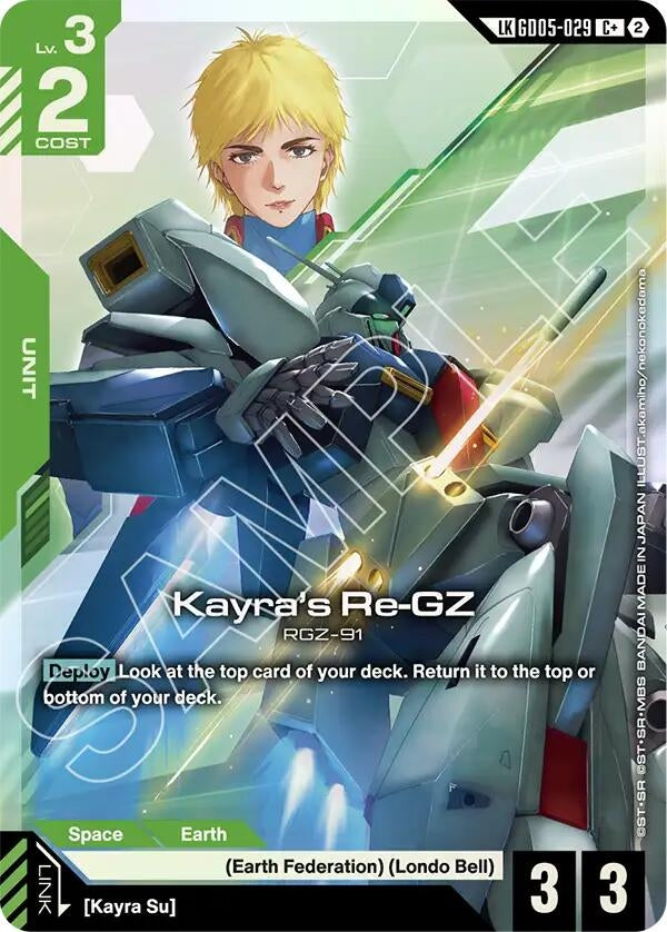 Image for Kayra's Re-GZ (C+) (Link Rare) (GD05-029) [Freedom Ascension] {GD05} - Gundam Card Game