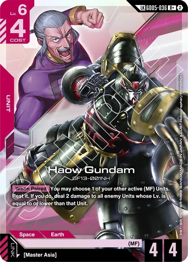 Image for Haow Gundam (R+) (Link Rare) (GD05-036) [Freedom Ascension] {GD05} - Gundam Card Game