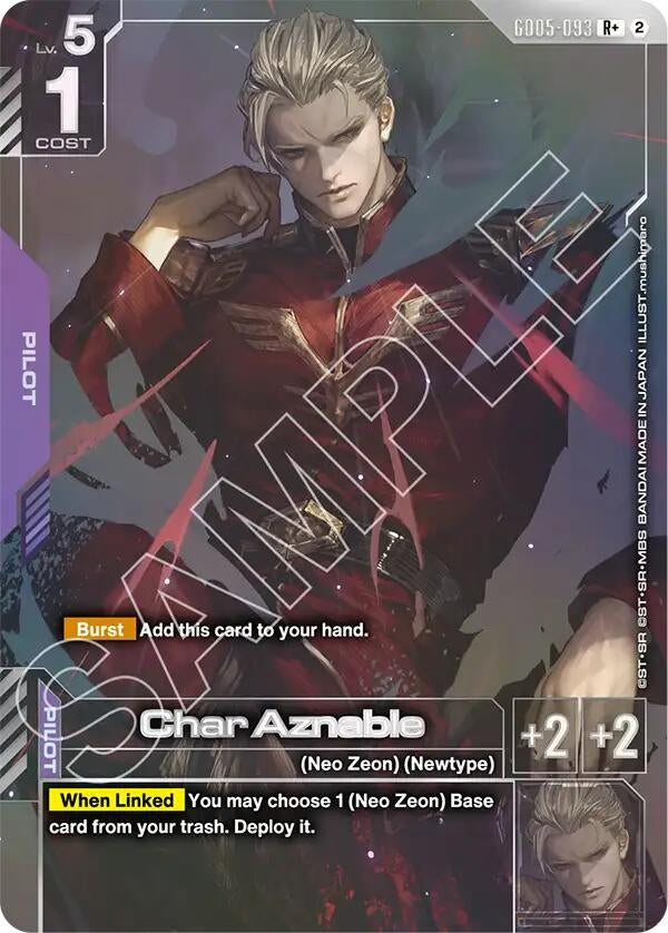 Image for Char Aznable (R+) (GD05-093) [Freedom Ascension] {GD05} - Gundam Card Game