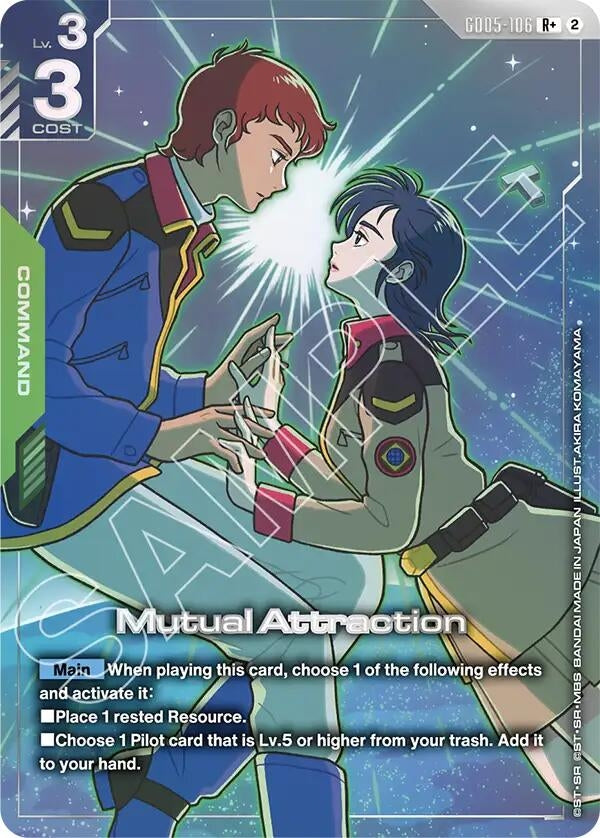 Image for Mutual Attraction (R+) (GD05-106) [Freedom Ascension] {GD05} - Gundam Card Game