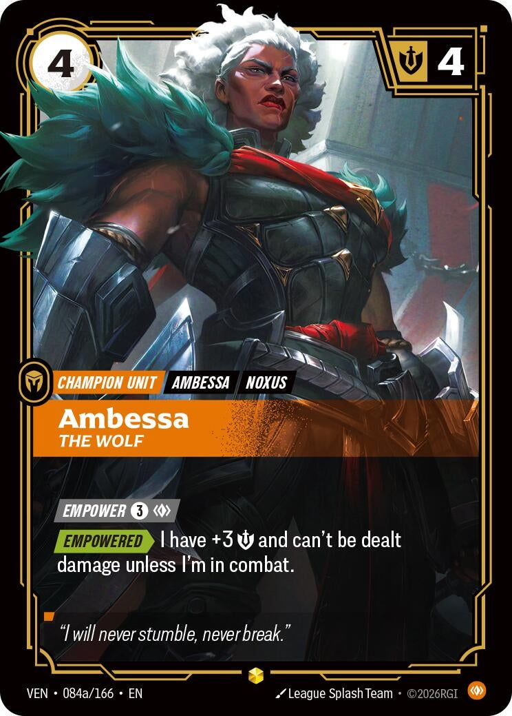 Image for Ambessa - The Wolf (Alternate Art) (084a/166) [Vendetta] - Riftbound: League of Legends Trading Card Game