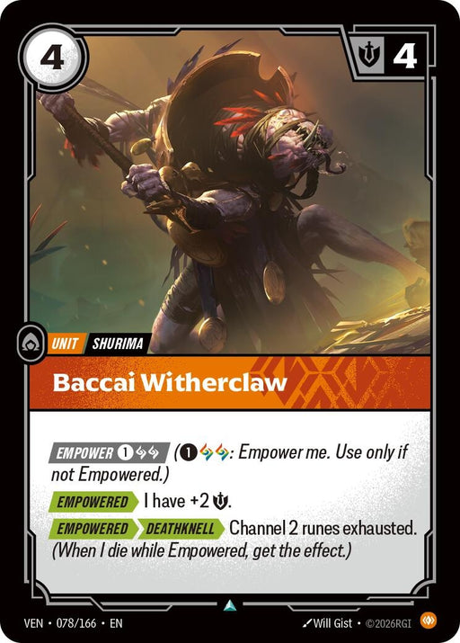Image for Baccai Witherclaw (078/166) [Vendetta] - Riftbound: League of Legends Trading Card Game