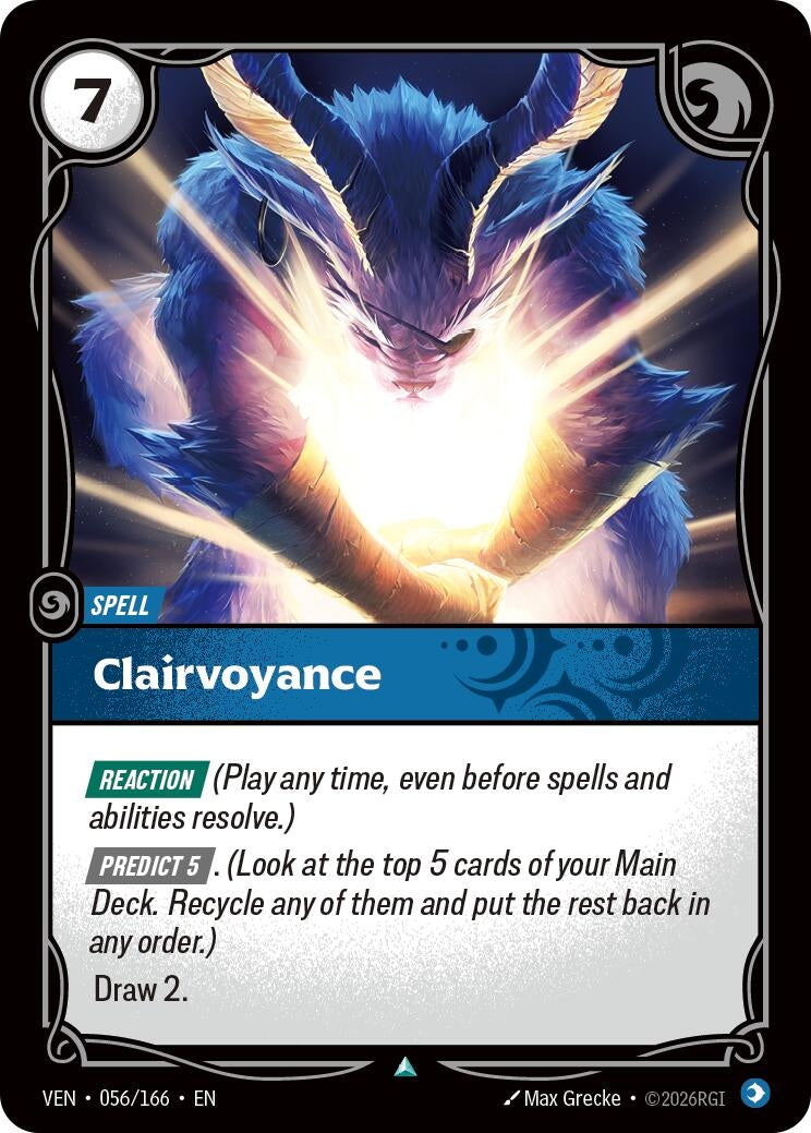 Image for Clairvoyance (056/166) [Vendetta] - Riftbound: League of Legends Trading Card Game