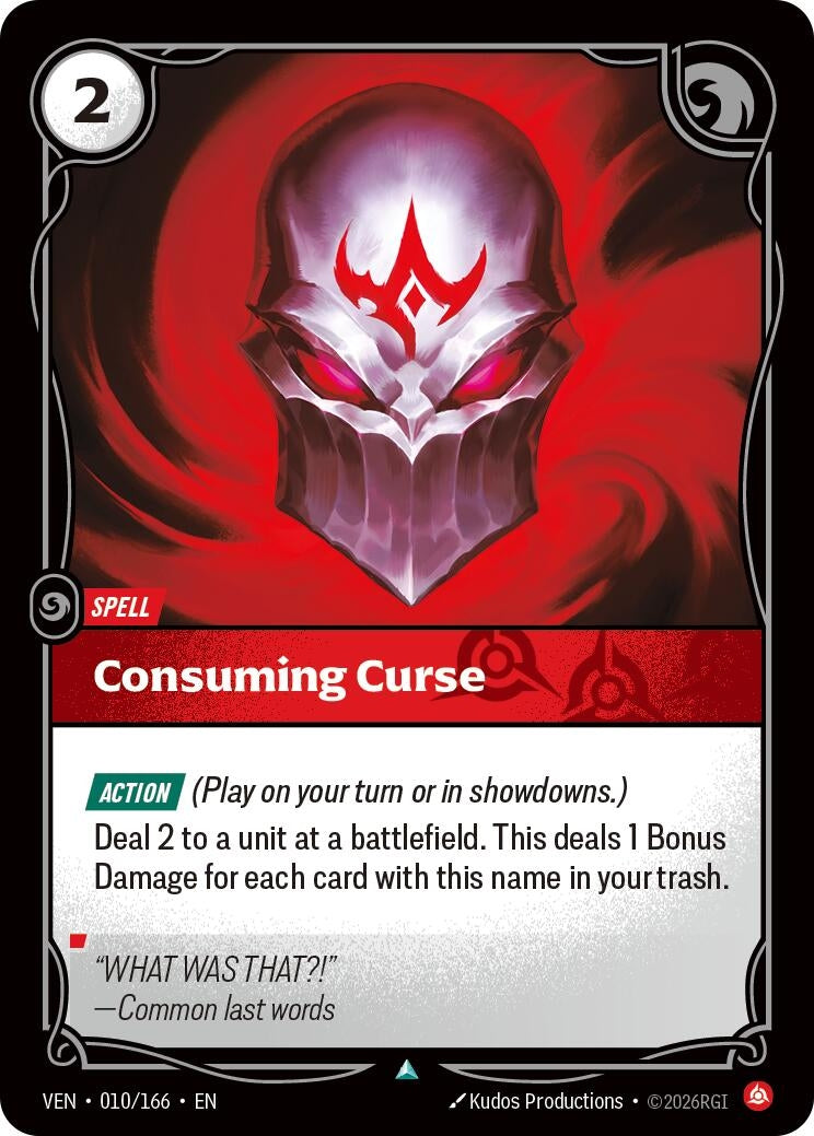 Image for Consuming Curse (010/166) [Vendetta] - Riftbound: League of Legends Trading Card Game