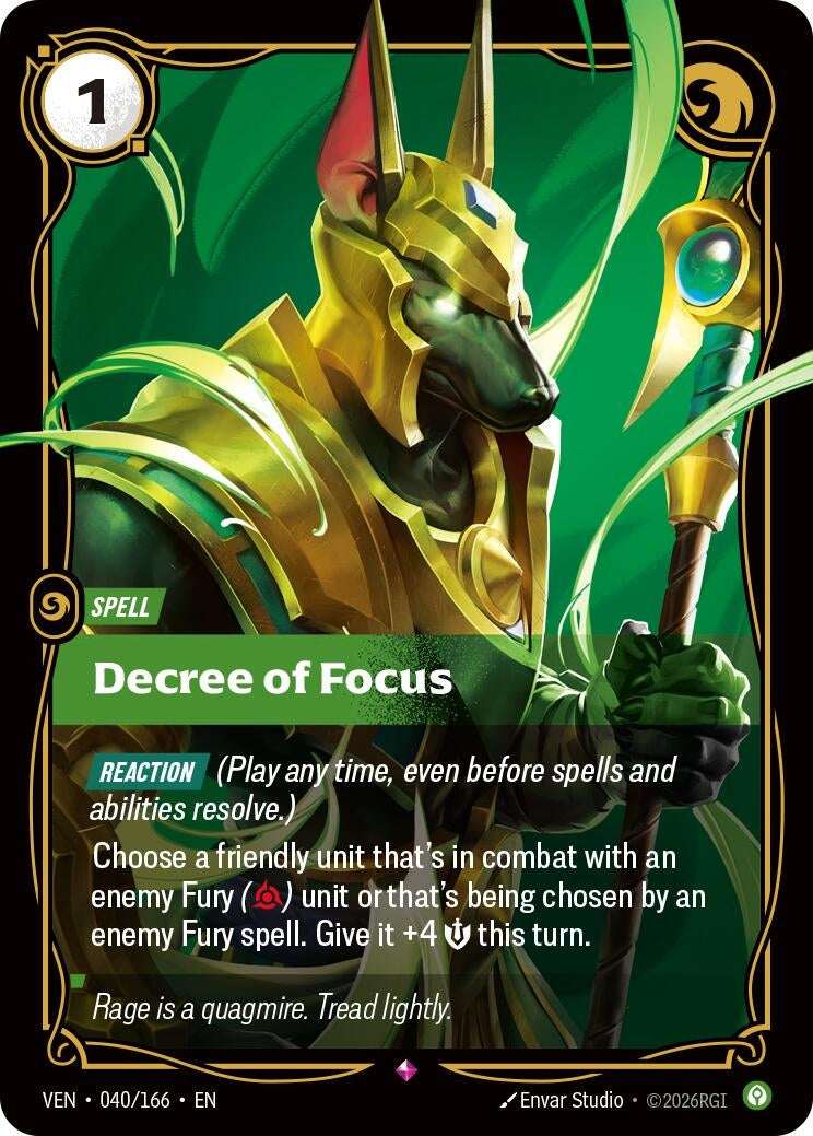 Image for Decree of Focus (040/166) [Vendetta] - Riftbound: League of Legends Trading Card Game