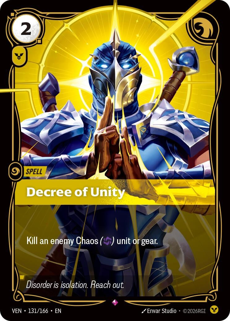Image for Decree of Unity (131/166) [Vendetta] - Riftbound: League of Legends Trading Card Game