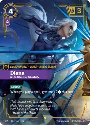 Image for Diana - No Longer Human (Overnumbered) (183/166) [Vendetta] - Riftbound: League of Legends Trading Card Game