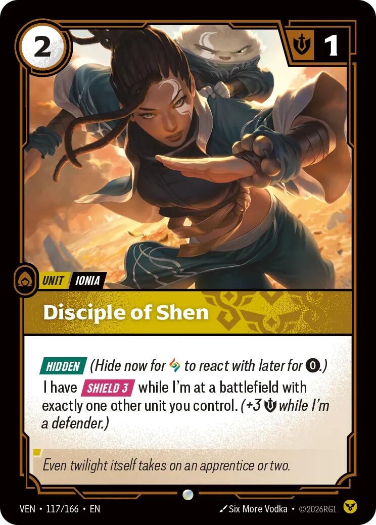 Image for Disciple of Shen (117/166) [Vendetta] - Riftbound: League of Legends Trading Card Game