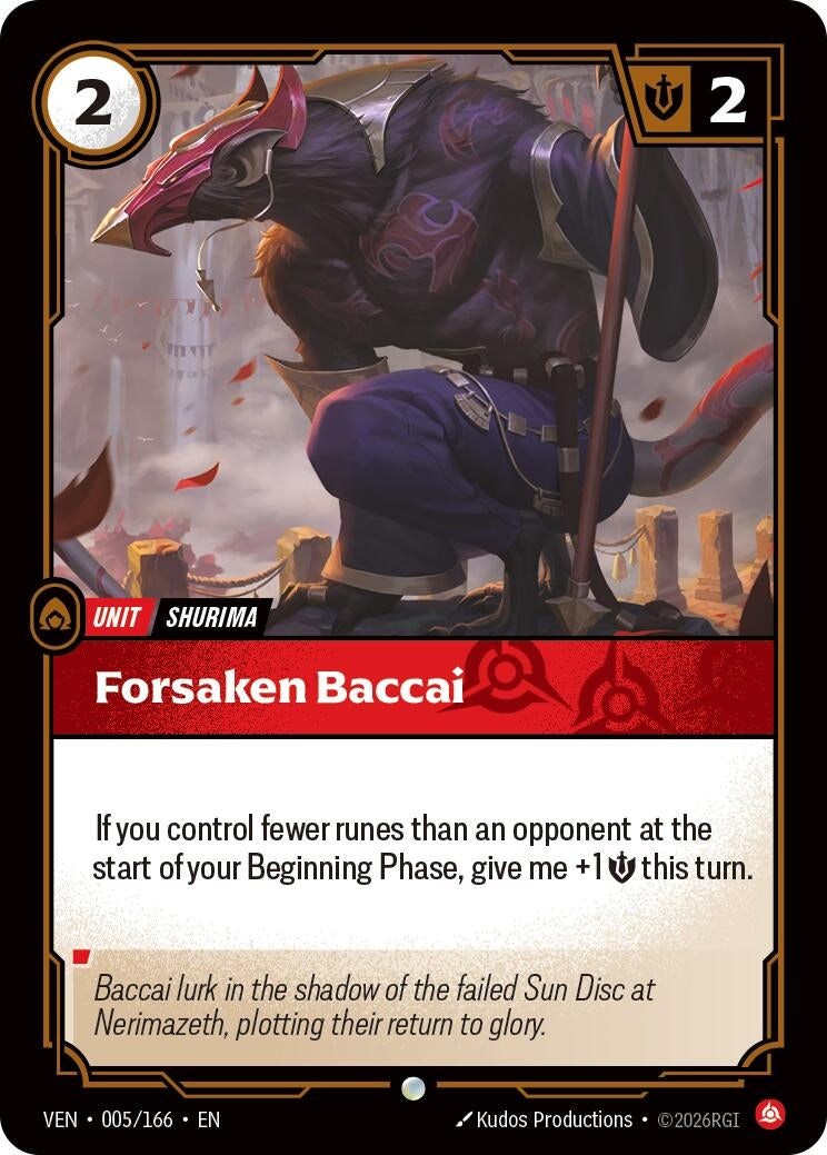 Image for Forsaken Baccai (005/166) [Vendetta] - Riftbound: League of Legends Trading Card Game