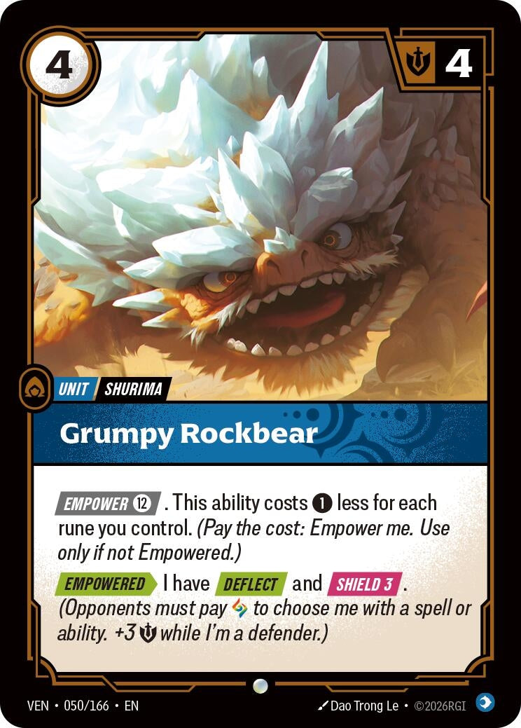 Image for Grumpy Rockbear (050/166) [Vendetta] - Riftbound: League of Legends Trading Card Game