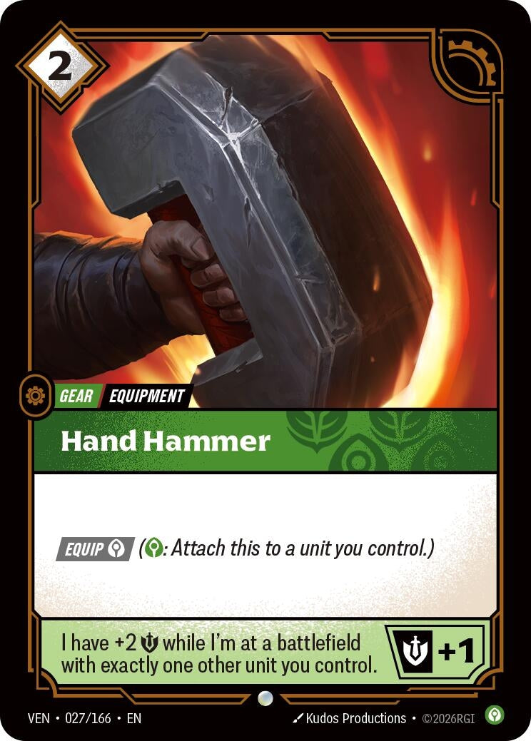 Image for Hand Hammer (027/166) [Vendetta] - Riftbound: League of Legends Trading Card Game