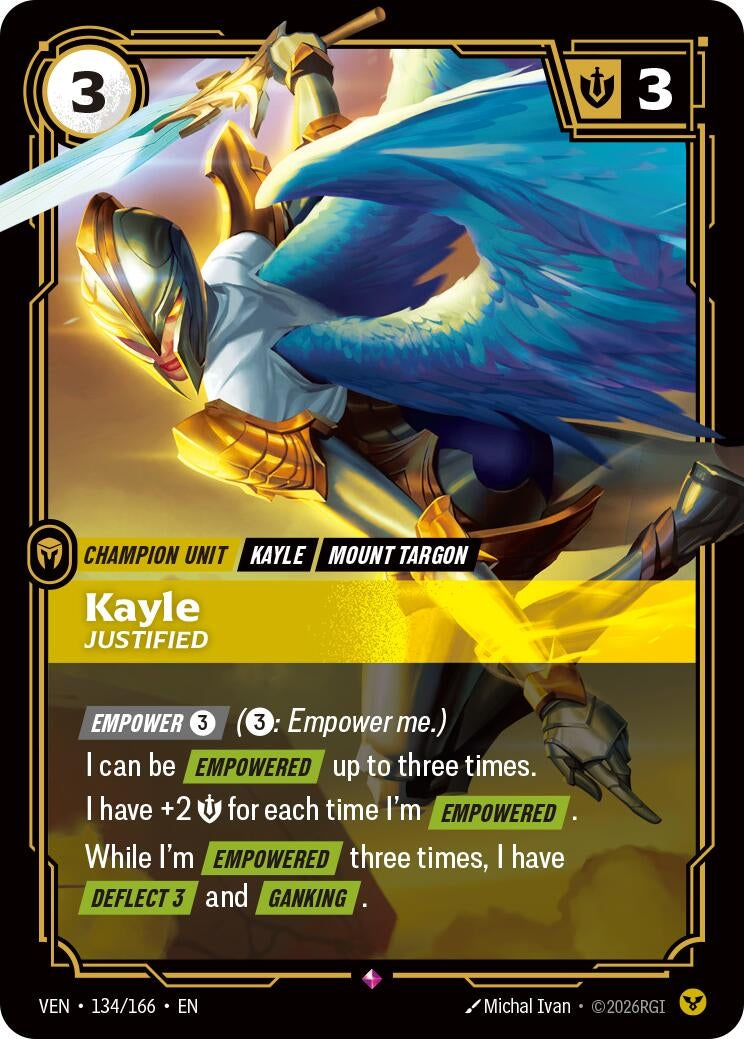 Image for Kayle - Justified (134/166) [Vendetta] - Riftbound: League of Legends Trading Card Game