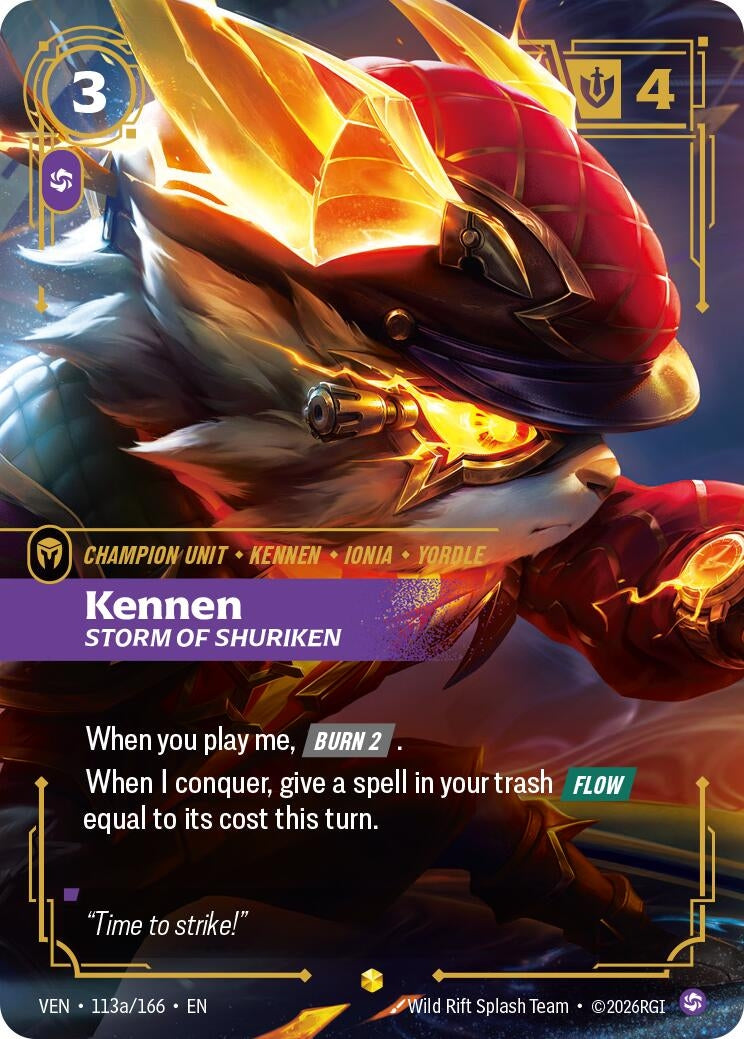 Image for Kennen - Storm of Shuriken (Alternate Art) (113a/166) [Vendetta] - Riftbound: League of Legends Trading Card Game