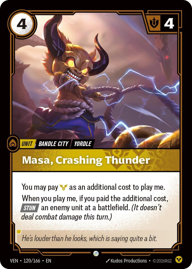 Image for Masa, Crashing Thunder (120/166) [Vendetta] - Riftbound: League of Legends Trading Card Game