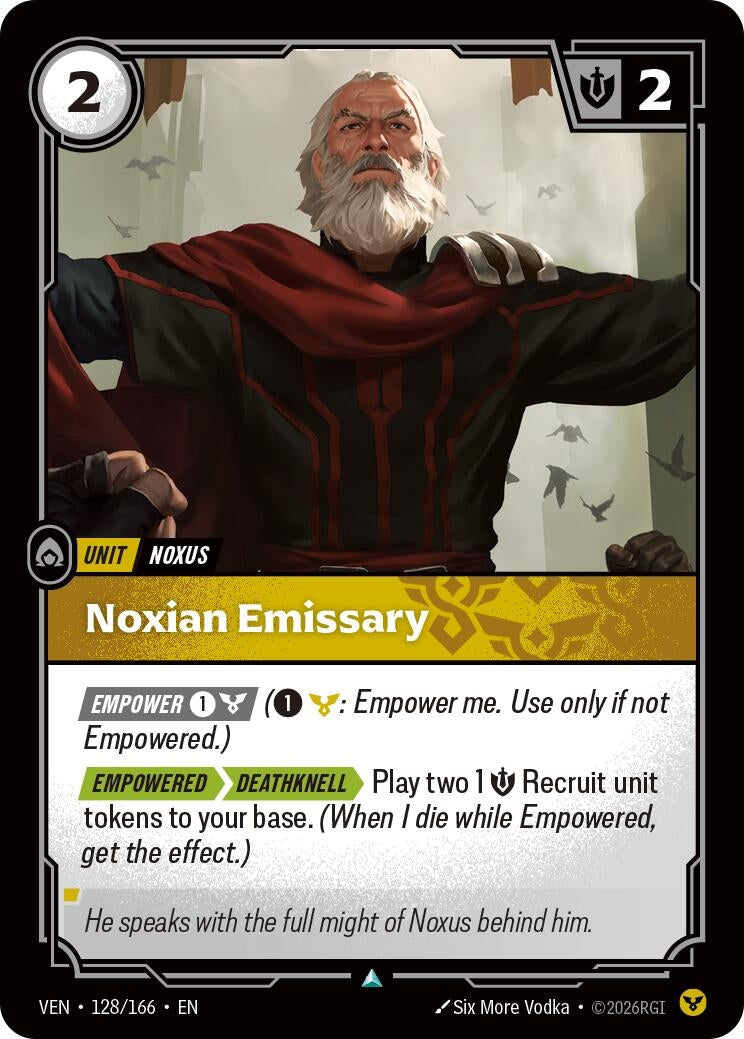 Image for Noxian Emissary (128/166) [Vendetta] - Riftbound: League of Legends Trading Card Game