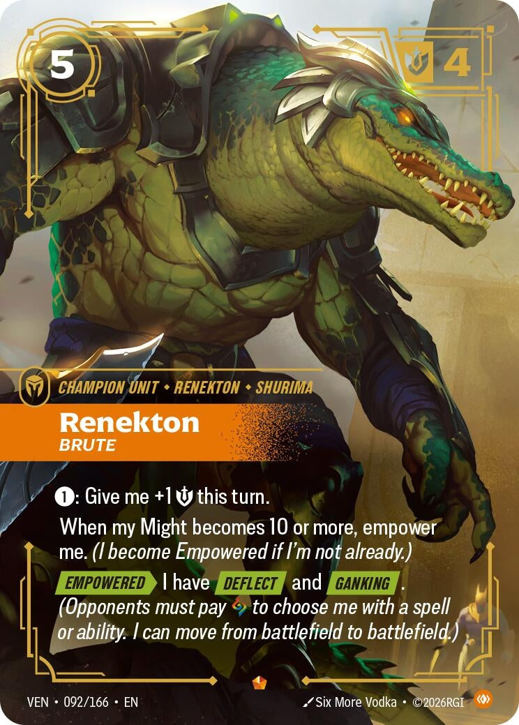 Image for Renekton - Brute (092/166) [Vendetta] - Riftbound: League of Legends Trading Card Game
