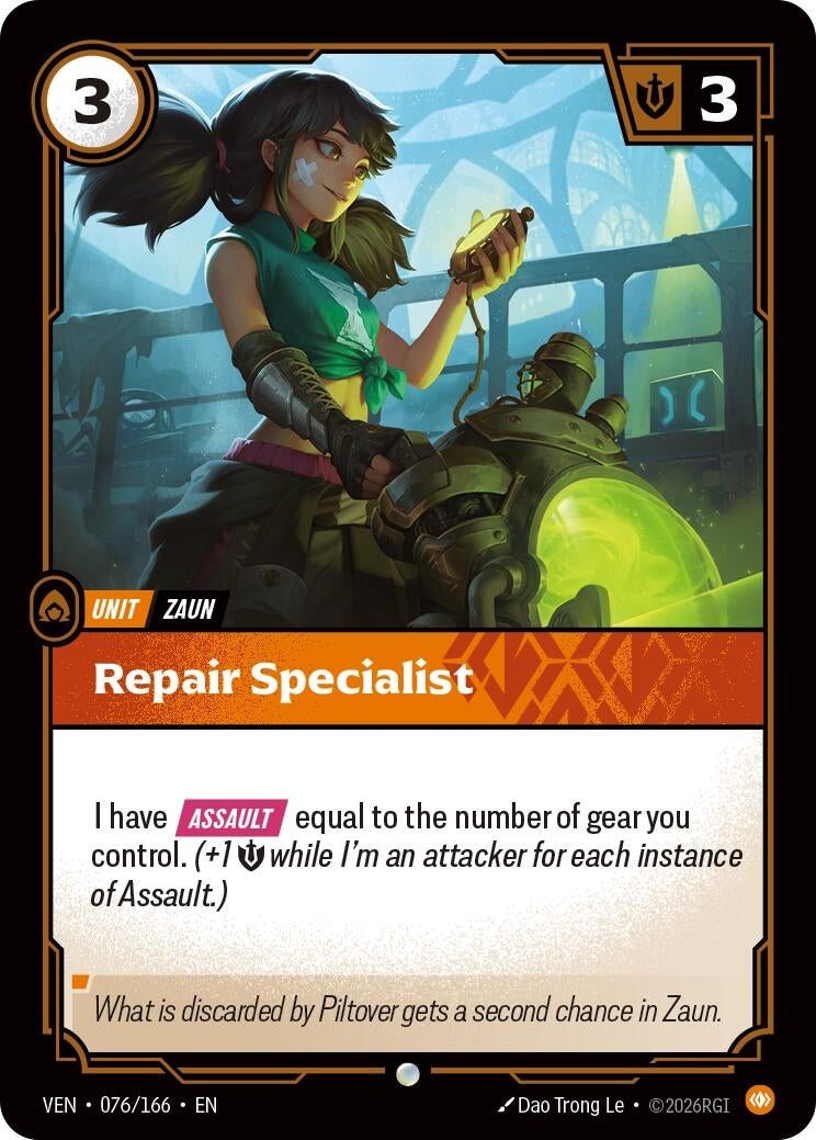 Image for Repair Specialist (076/166) [Vendetta] - Riftbound: League of Legends Trading Card Game