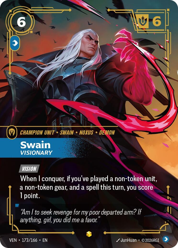 Image for Swain - Visionary (Overnumbered) (173/166) [Vendetta] - Riftbound: League of Legends Trading Card Game