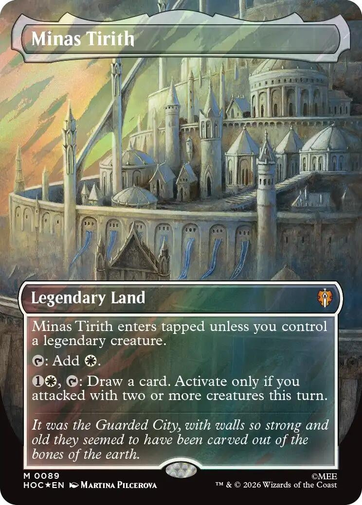 Image for Minas Tirith (Borderless) (Surge Foil) (89) [The Hobbit: Eternal-Legal] - Magic: The Gathering