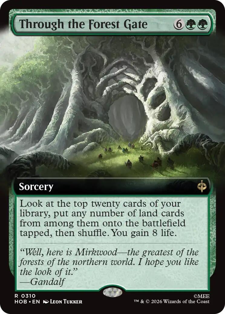 Image for Through the Forest Gate (Extended Art) (310) [The Hobbit] - Magic: The Gathering