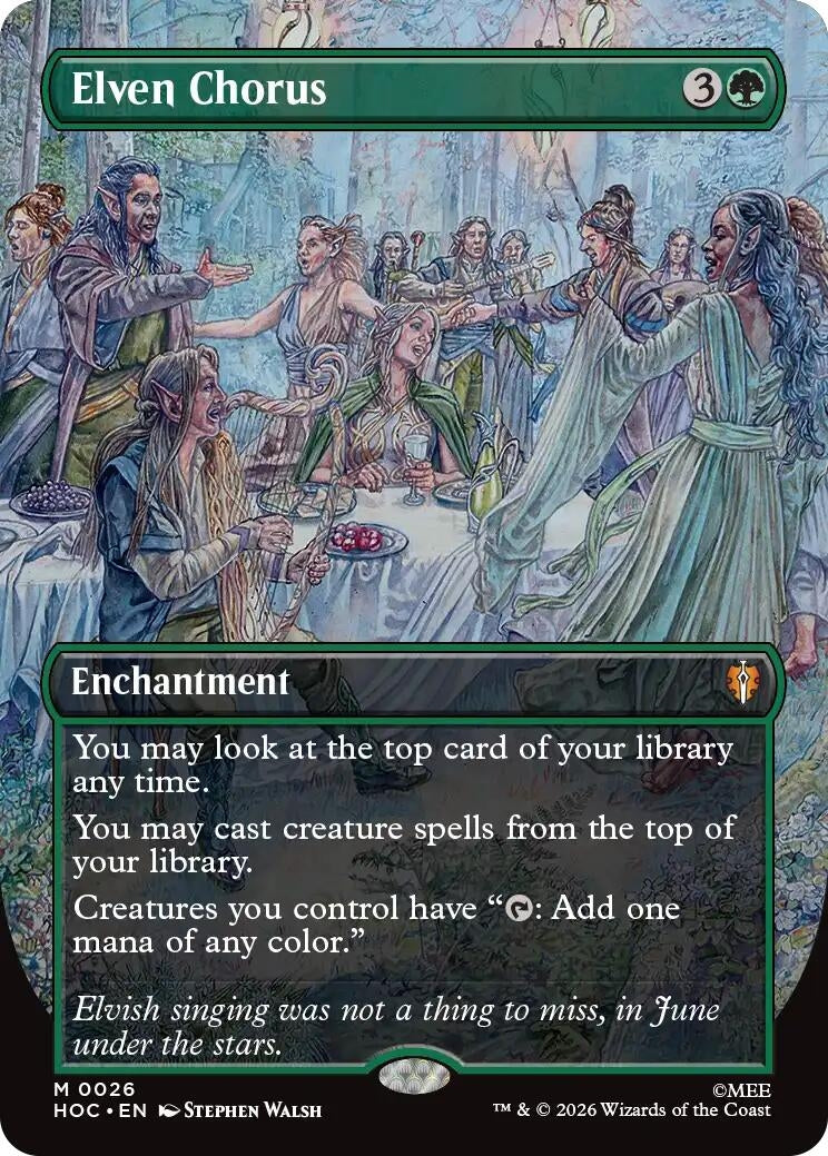 Image for Elven Chorus (Borderless) (26) [The Hobbit: Eternal-Legal] - Magic: The Gathering