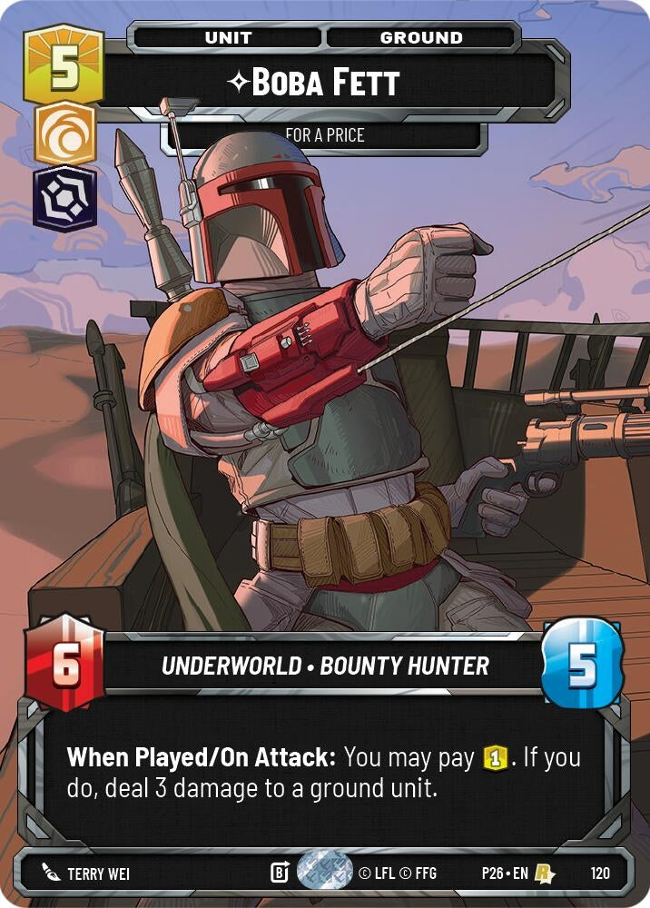Image for Boba Fett - For a Price (Participation) (120) [Galactic Championship 2026] - Star Wars: Unlimited