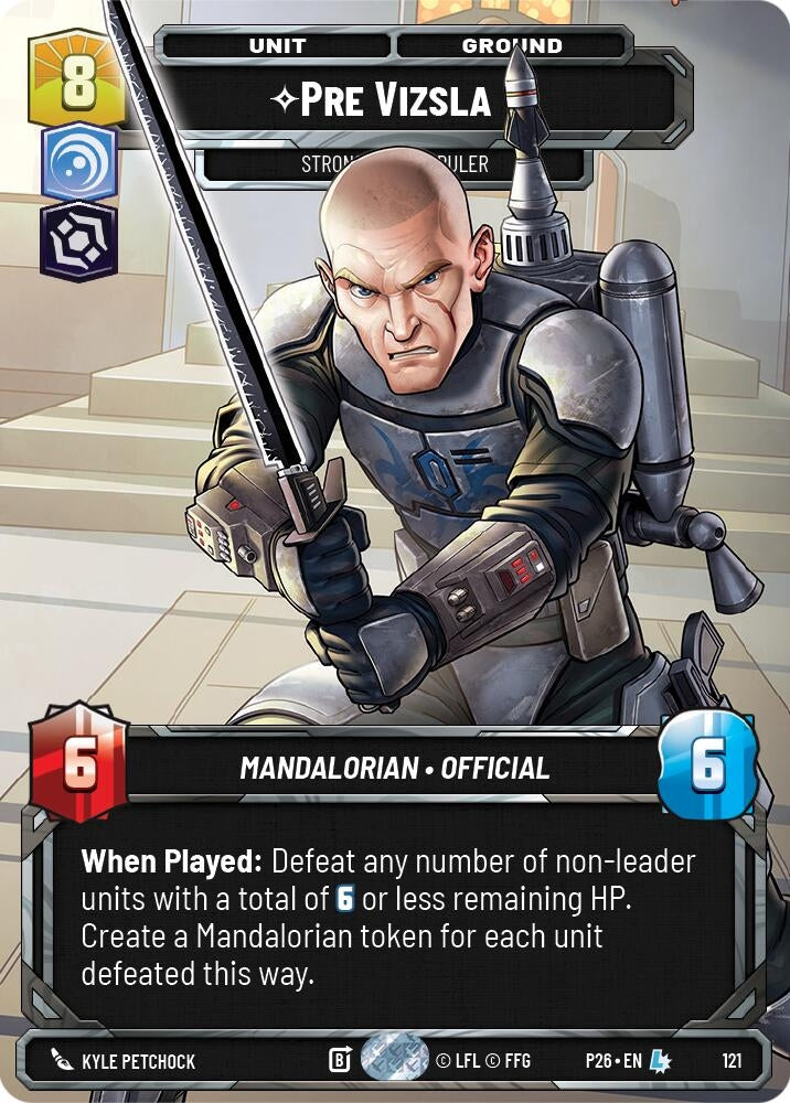 Image for Pre Vizsla - Strong-Willed Ruler (Participation) (121) [Galactic Championship 2026] - Star Wars: Unlimited
