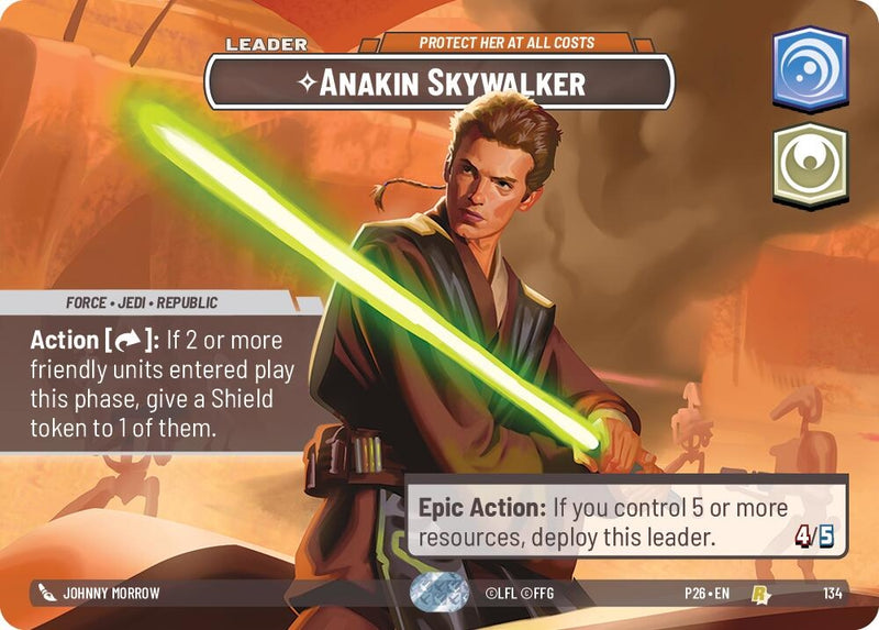 Image for Anakin Skywalker - Protect Her At All Costs (Prize Wall) (134) [Galactic Championship 2026] - Star Wars: Unlimited