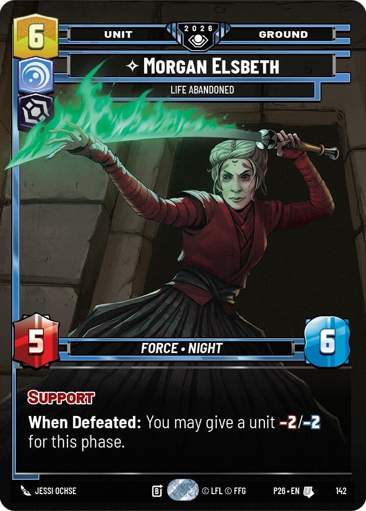 Image for Morgan Elsbeth - Life Abandoned (Prize Wall) (142) [Galactic Championship 2026] - Star Wars: Unlimited