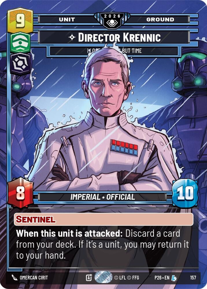 Image for Director Krennic - I Lose Nothing But Time (Prize Wall) (Foil) (157) [Galactic Championship 2026] - Star Wars: Unlimited