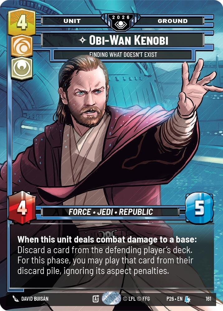 Image for Obi-Wan Kenobi - Finding What Doesn't E (Prize Wall) (Foil)xist (161) [Galactic Championship 2026] - Star Wars: Unlimited