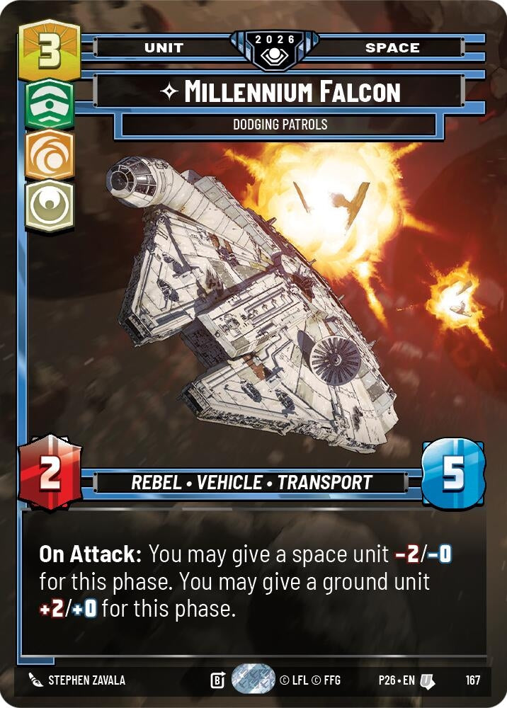 Image for Millennium Falcon - Dodging Patrols (167) [Galactic Championship 2026] - Star Wars: Unlimited