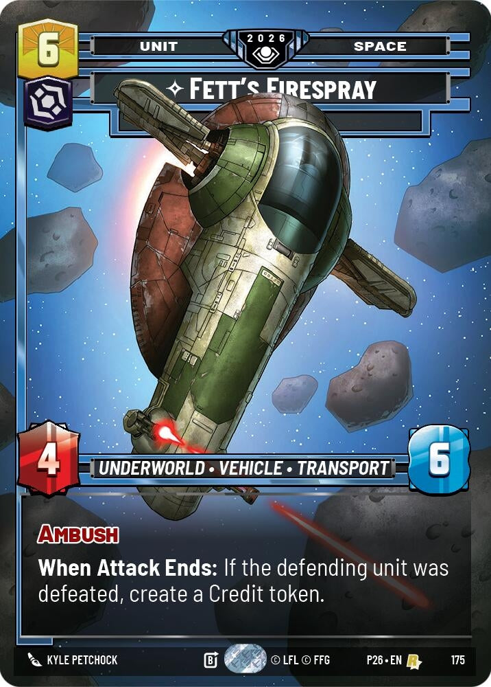 Image for Fett's Firespray - In Pursuit (175) [Galactic Championship 2026] - Star Wars: Unlimited