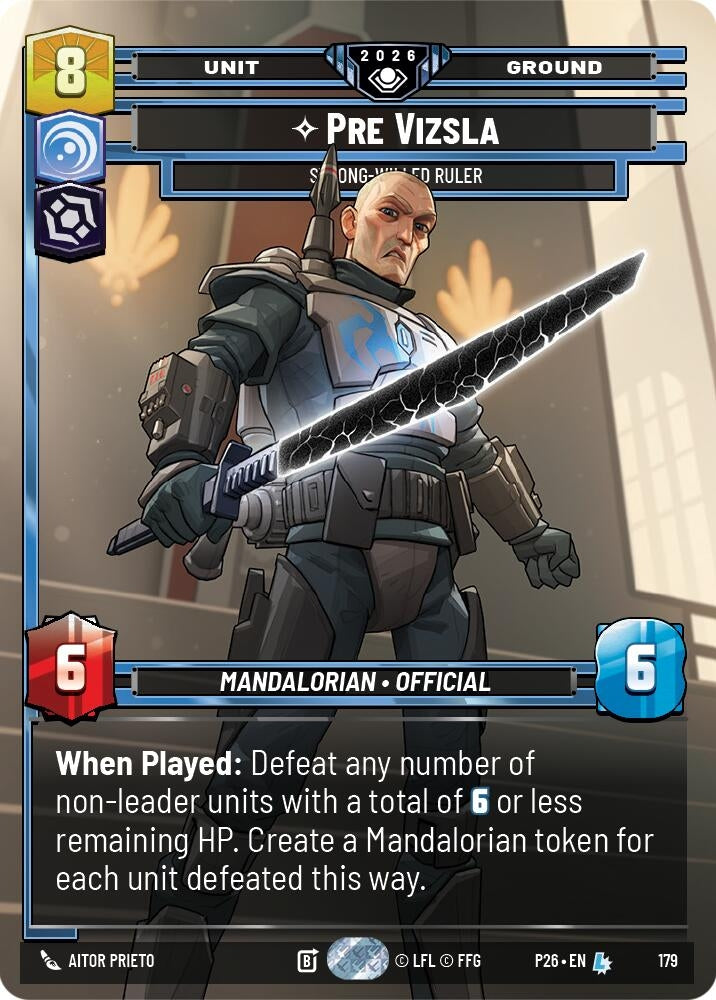 Image for Pre Vizsla - Strong-Willed Ruler (179) [Galactic Championship 2026] - Star Wars: Unlimited