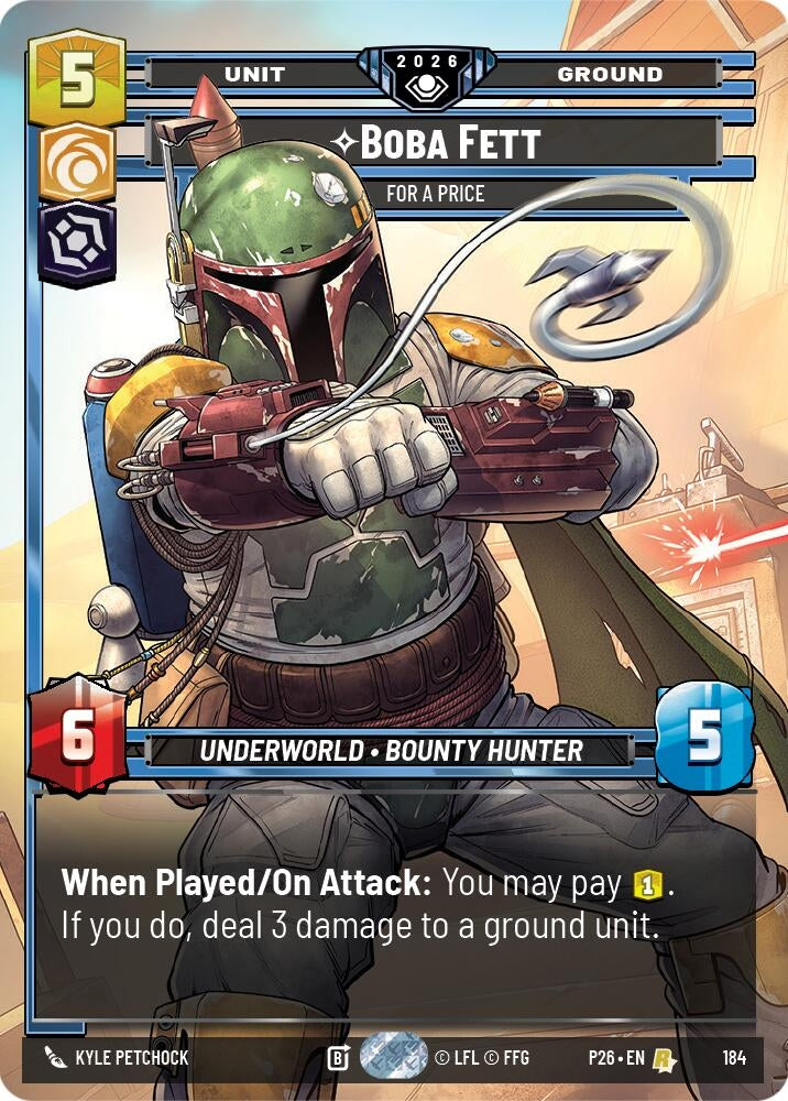 Image for Boba Fett - For a Price (184) [Galactic Championship 2026] - Star Wars: Unlimited