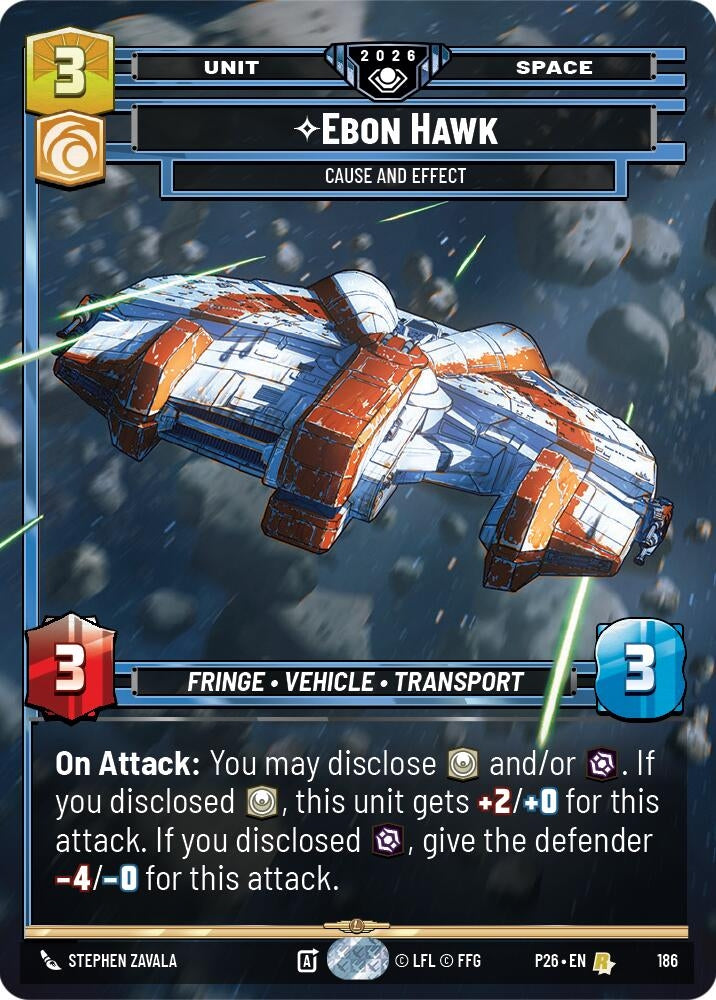 Image for Ebon Hawk - Cause and Effect (186) [Galactic Championship 2026] - Star Wars: Unlimited