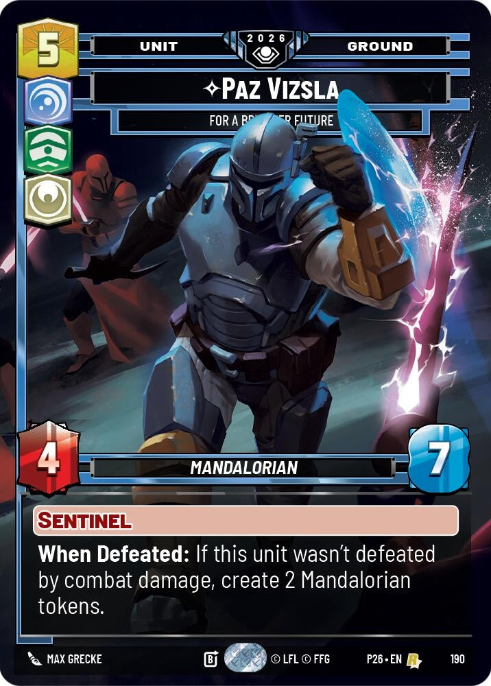Image for Paz Vizsla - For a Brighter Future (190) [Galactic Championship 2026] - Star Wars: Unlimited