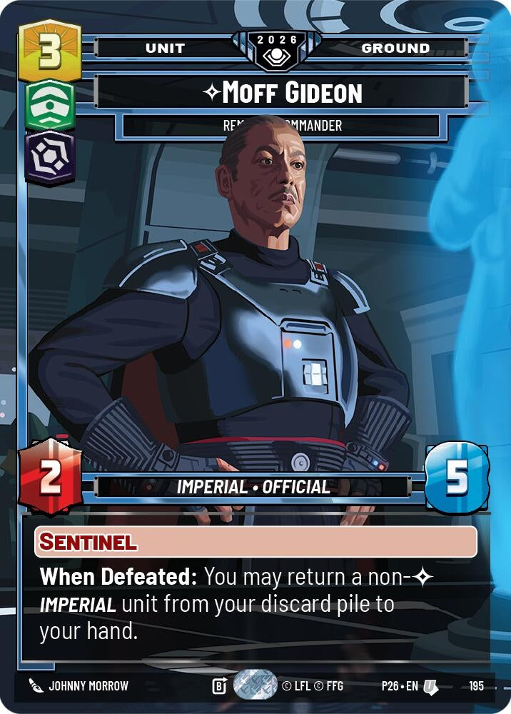 Image for Moff Gideon - Remnant Commander (Top 64) (195) [Galactic Championship 2026] - Star Wars: Unlimited