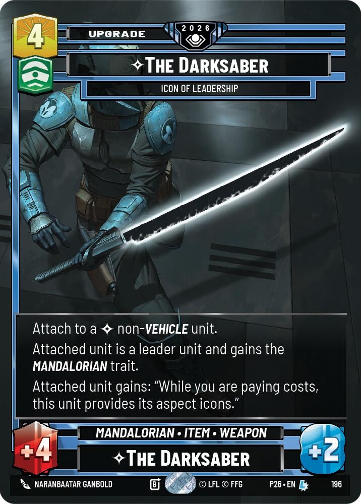 Image for The Darksaber - Icon of Leadership (196) [Galactic Championship 2026] - Star Wars: Unlimited