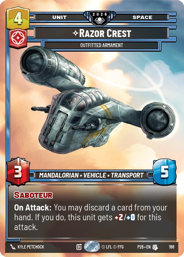 Image for Razor Crest - Outfitted Armament (198) [Galactic Championship 2026] - Star Wars: Unlimited