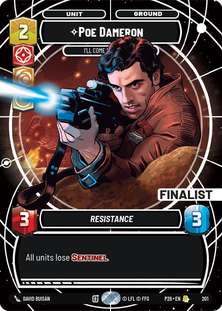 Image for Poe Dameron - I'll Come Back For You (201) [Galactic Championship 2026] - Star Wars: Unlimited