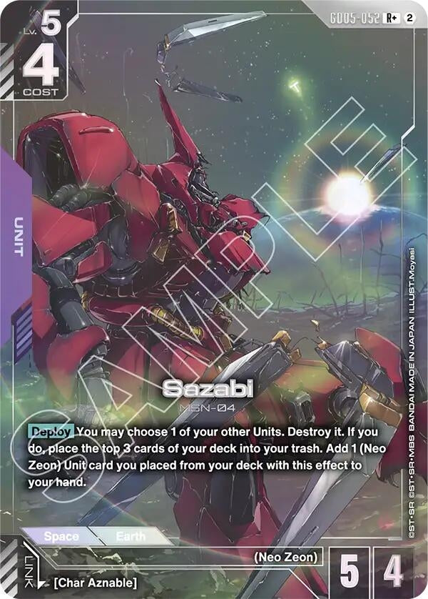 Image for Sazabi (R+) (GD05-052) [Freedom Ascension] - Gundam Card Game