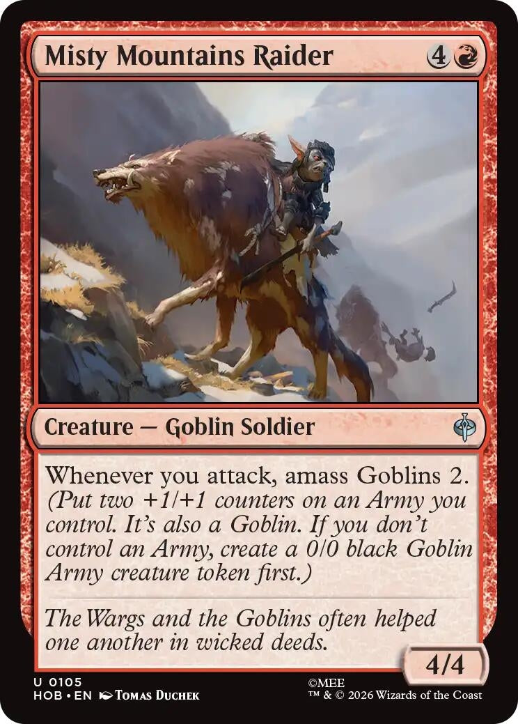 Image for Misty Mountains Raider (105) [The Hobbit] - Magic: The Gathering
