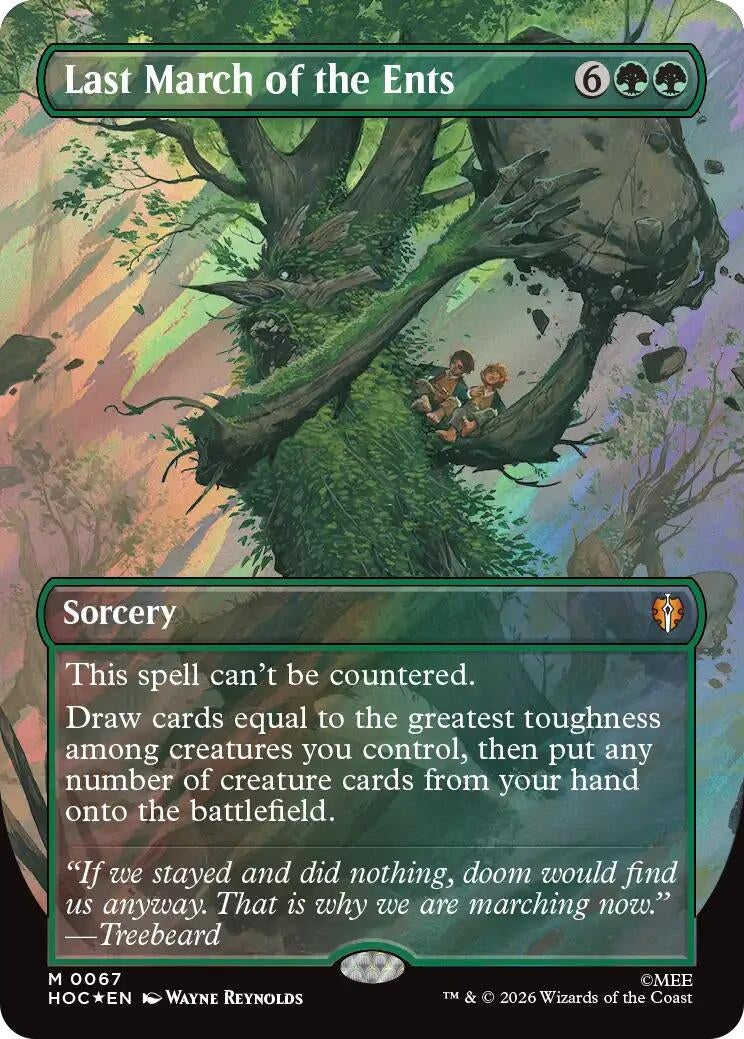 Image for Last March of the Ents (Borderless) (Surge Foil) (67) [The Hobbit: Eternal-Legal] - Magic: The Gathering