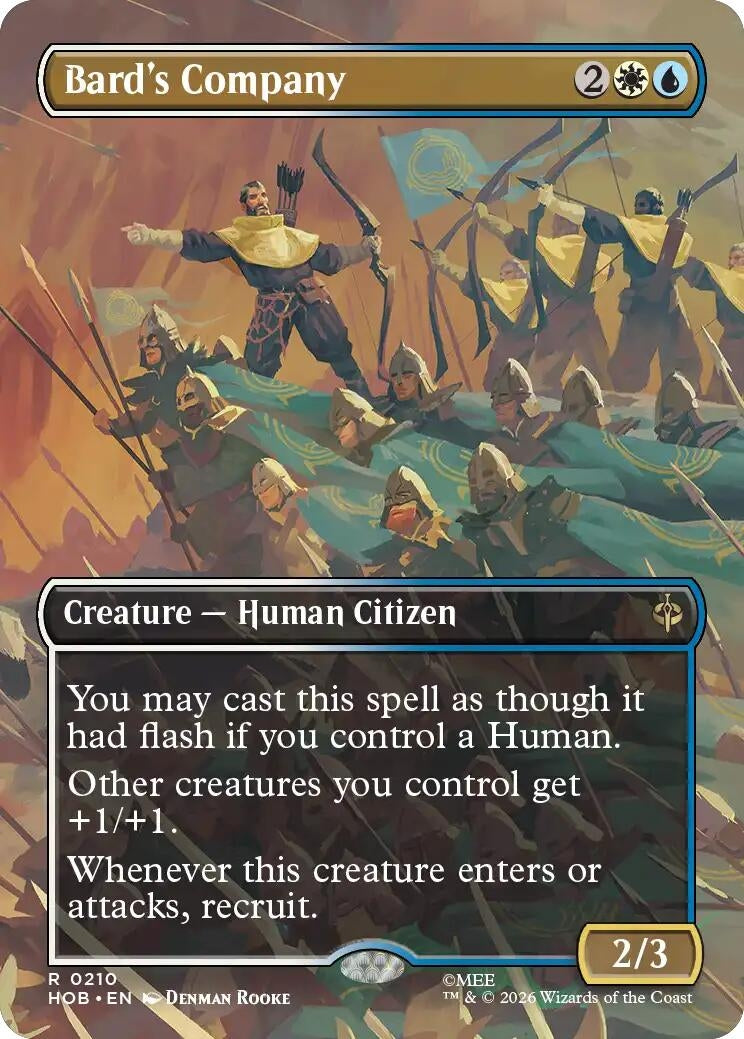Image for Bard's Company (Borderless) (210) [The Hobbit] - Magic: The Gathering