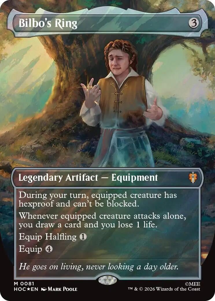 Image for Bilbo's Ring (Borderless) (Surge Foil) (81) [The Hobbit: Eternal-Legal] - Magic: The Gathering