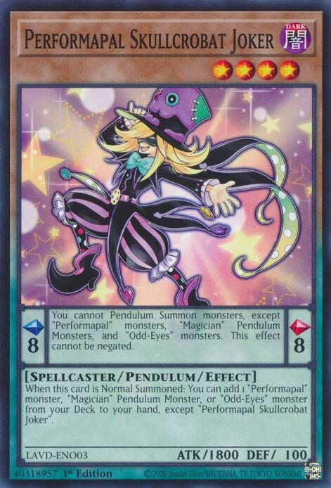 Image for Performapal Skullcrobat Joker (LAVD-ENO03) [Legendary Arc-V Decks] - YuGiOh